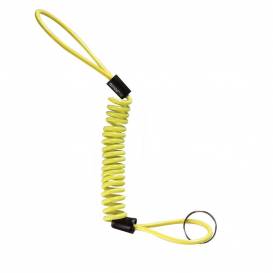 Disc lock reminder MINDER CABLE, OXFORD (reflective yellow, cable diameter 4 mm, 1 pc, packed in a zipper bag)