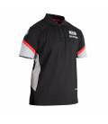T-shirt with collar RACING, OXFORD (black/grey/red)