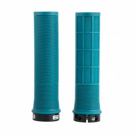 DRIVER MTB LOCK-ON grips with screw-on sleeves, OXFORD (turquoise, length 130 mm, 1 pair)