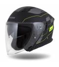 Jet Tech RoxoR Helmet, CASSIDA (Matte Black/Fluo Yellow/Grey) 2023