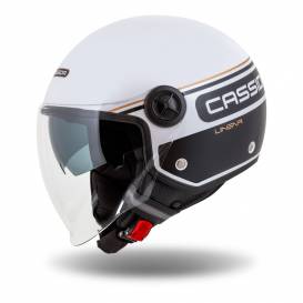Handy Plus Linear Helmet, CASSIDA (Pearl White/Black/Gold) 2023