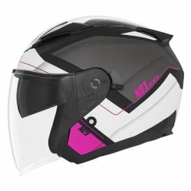Helmet N129 TRIOM, NOX (matte black, pink) 2023