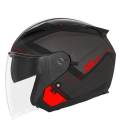 Helmet N129 TRIOM, NOX (matte black, red) 2023
