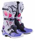 TECH 10 Boots Limited Edition DAYTONA, ALPINESTARS (Light Grey/Fluo Orange/Purple) 2023