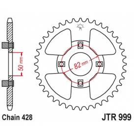Ocelová rozeta pro sekundární řetězy typu 428, JT - Anglie (42 zubů)