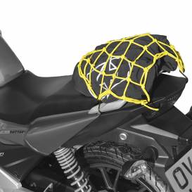 Pružná zavazadlová síť pro motocykly, OXFORD (38 x 38 cm, žlutá fluo/reflexní)