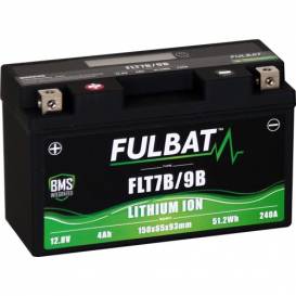 Lithium battery  LiFePO4  YT7B-BS, YT9B-BS FULBAT  12V, 4Ah, 240A, weight 0,56 kg, 150x65x93