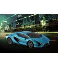 RE.EL Toys RC auto Lamborghini Sian 1:24 modrá metalíza LED světla