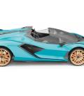 Siva RC auto Lamborghini Sian 1:12 modrá metalíza, proporcionální RTR LED 2,4Ghz