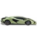 Siva RC auto Lamborghini Sian 1:24 olivově zelená metalíza, 100% RTR, LED světla
