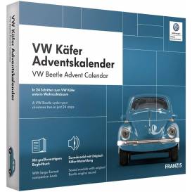 Franzis adventní kalendář VW Brouk se zvukem modrý 1:43