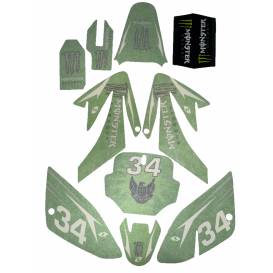 Pitbike stickers MONSTER - green