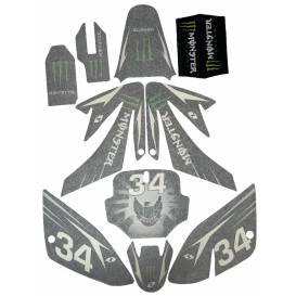 Pitbike stickers MONSTER - black