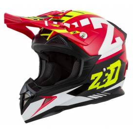 Helmet X1.9, ZED (red / yellow fluo / black / white)