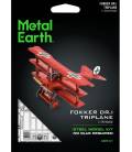 Metal Earth Luxusní ocelová stavebnice Tri-Wing Fokker Red Baron