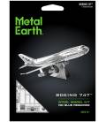 Metal Earth Luxusní ocelová stavebnice komerční letadlo Boeing 747