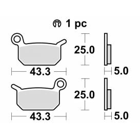 Brzdové destičky, BRAKING (sinterová směs CM44) 2 ks v balení