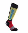 Ponožky MX PLUS, ALPINESTARS, dětské (černá/červená fluo/žlutá fluo/modrá) 2024