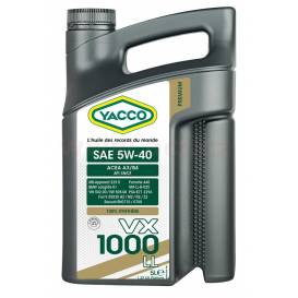Motorový olej YACCO VX 1000 LL 5W40, 5 L