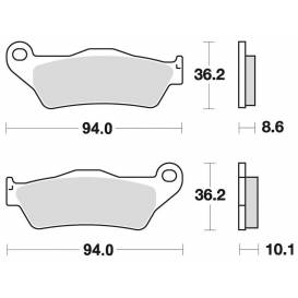 Brzdové destičky, BRAKING (sinterová směs CM56) 2 ks v balení