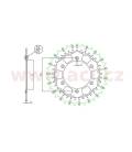 Stainless steel rosette for secondary chains type 520, SUNSTAR (50 teeth)