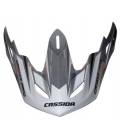 Cap for Cross Pro helmets, CASSIDA - Czech Republic (matt black / gray, serial length of the peak)