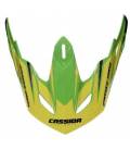 Cap for Cross Pro helmets, CASSIDA - Czech Republic (green / yellow fluo / black, serial length of the peak)